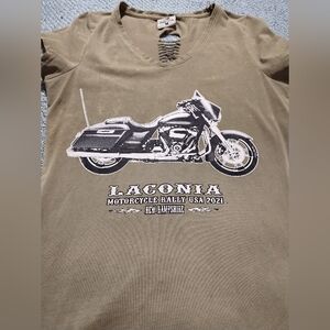 Vance Biker Wear Green Motorcycle Rally 2021 Tee